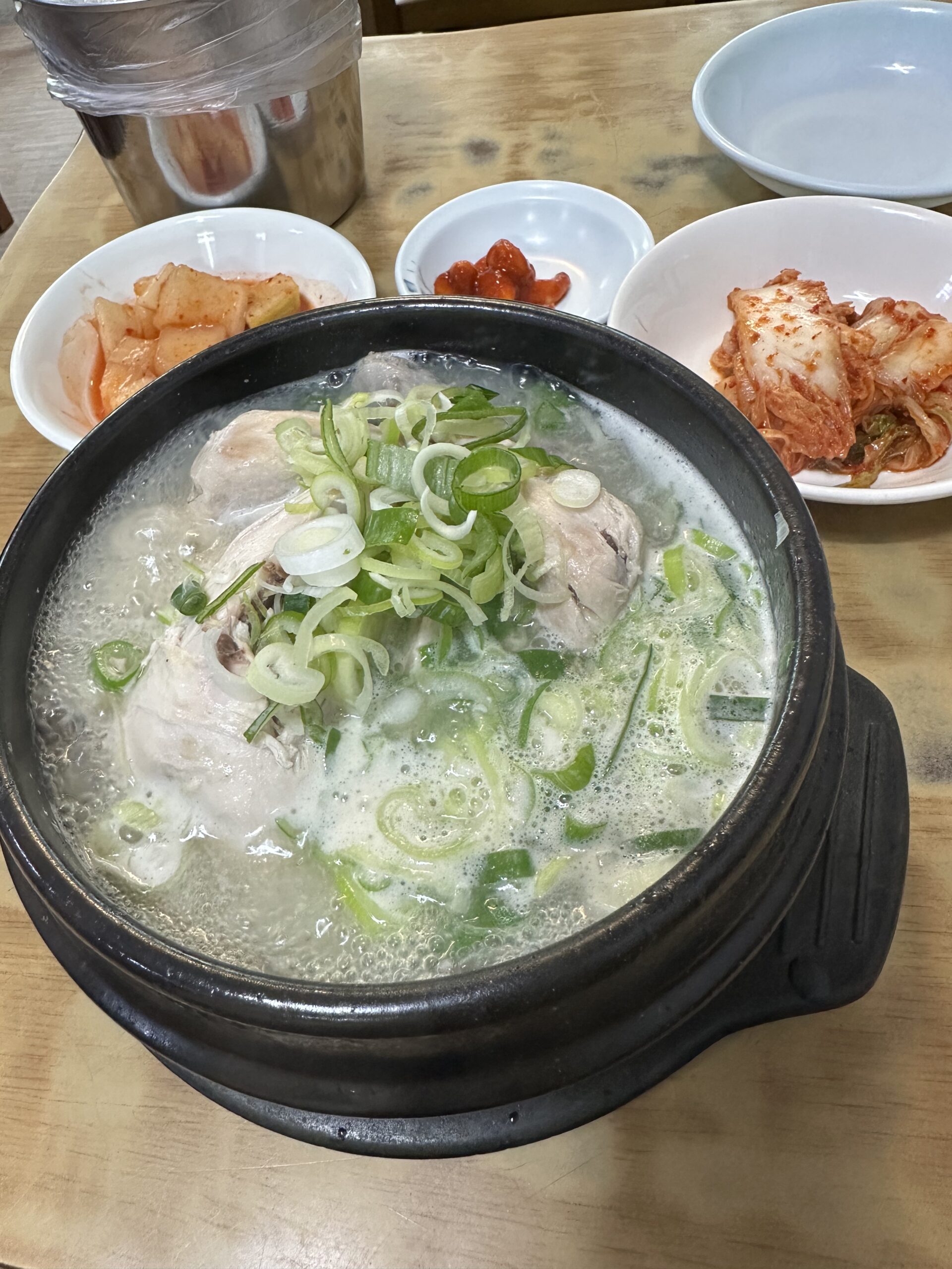 Samgyetang (ginseng chicken soup).