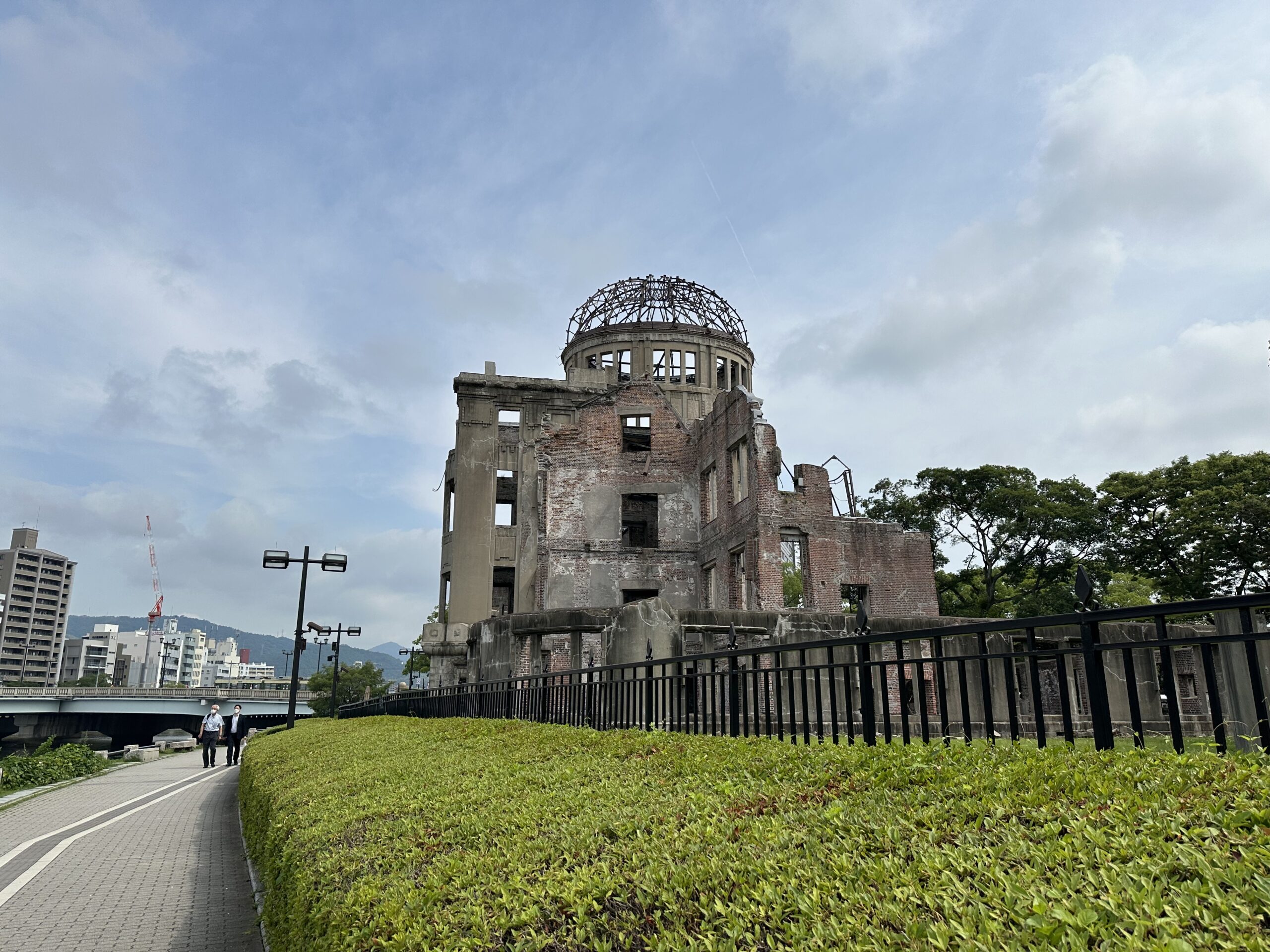 Atomic bomb dome in Hiroshima. This is the only structure left standing near the hypocenter of the atomic bomb after it hit Hiroshima in August 1945.