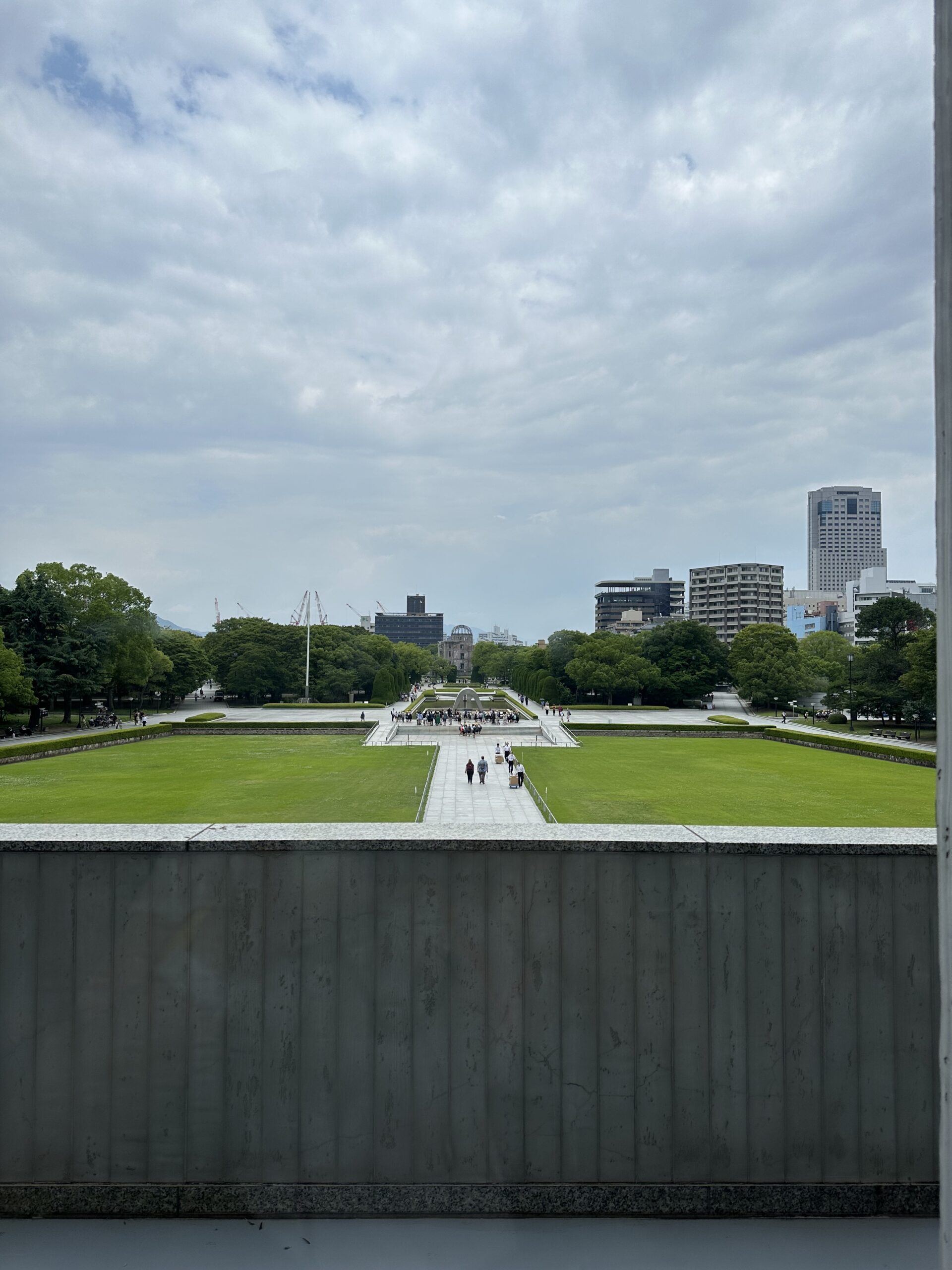 View on the Peace Memorial Park from the museum.